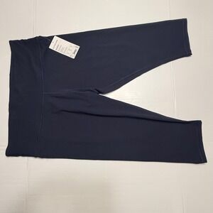 Athleta Elation Capri Navy Blue High Rise Powervita Leggings 2X New With Tags